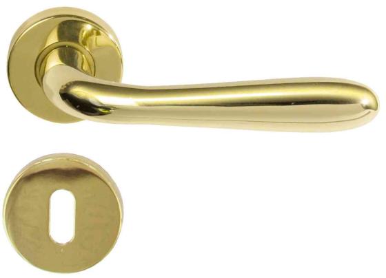 2,0 PZ Di MANIGLIA ALLUMINIO AGNONE CON BOCCHETTA ORO