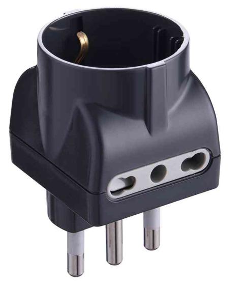 25,0 PZ Di ADATTATORE TRIPLO 16A-2PR.BIP+1 SC.NER FIG.11