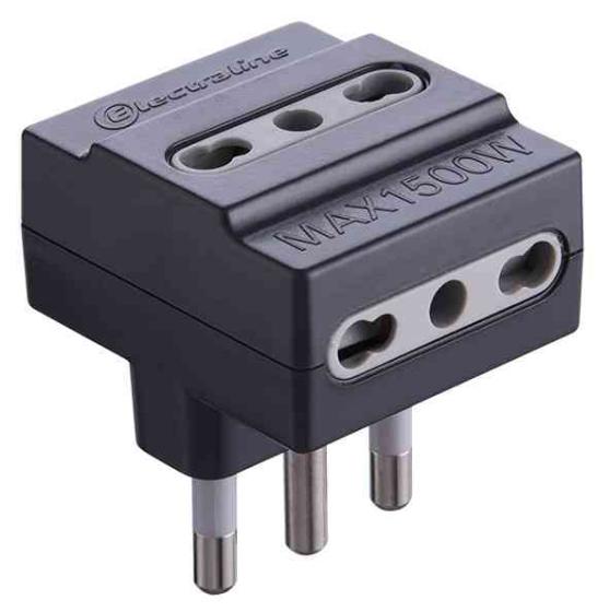 25,0 PZ Di ADATTATORE TRIPLO 16A-3PR.BIP NERO FIG.10