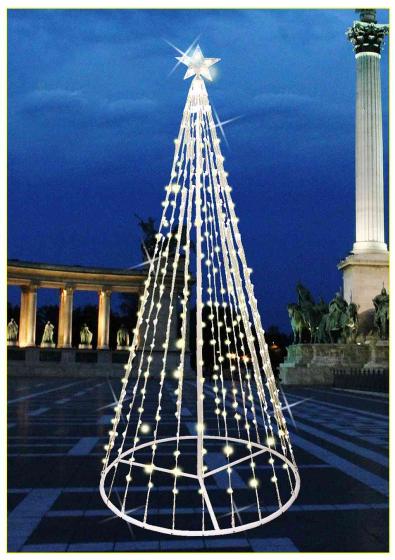 1,0 PZ Di ALBERO LUMINOSO 3D C/STELLA 576 LED FREDDA D 80X20