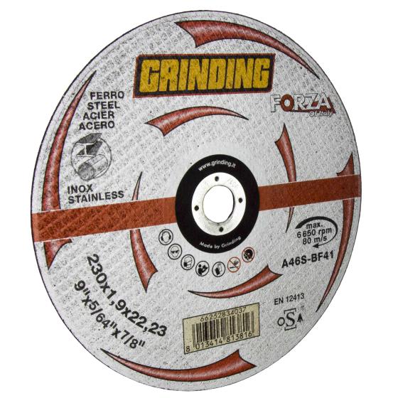 25,0 PZ Di GRINDING FORZA DISCO PIANO PER FERRO D 230X1,9 MM