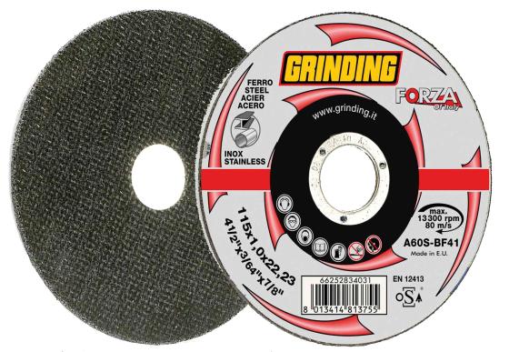 15,0 PZ Di GRINDING FORZA DISCO PIANO PER FERRO D 115X1,0 MM