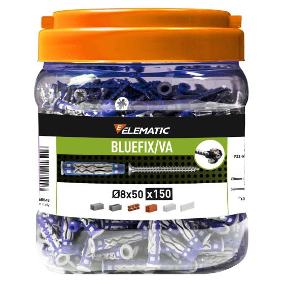 1,0 PZ Di ELEMATIC TASSELLO BLUEFIX VA 8X50 BARATTOLO 150 PZ
