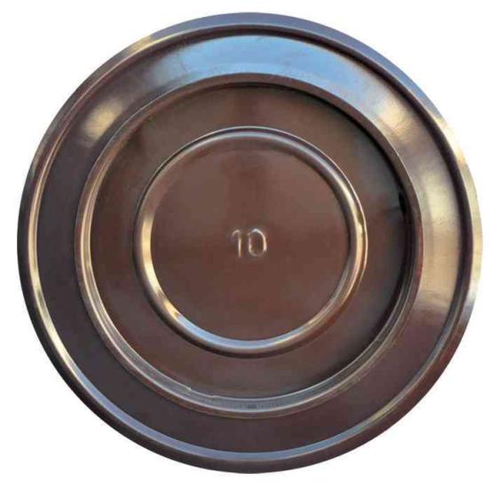 1,0 PZ Di ROSONE PER TUBO DI STUFA D 10 CM MARRONE