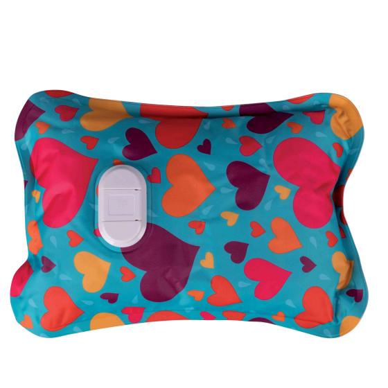 1,0 PZ Di BORSA CALDA RICARICABILE CUORI COLORATI