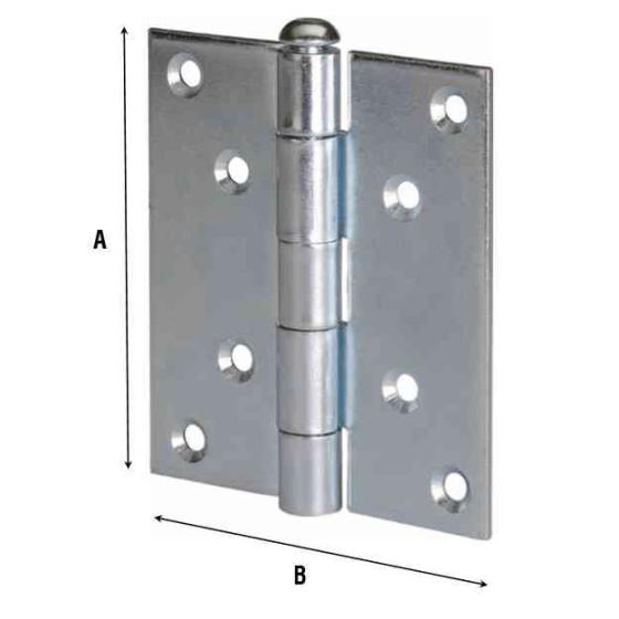 10,0 PZ Di CERNIERA PERNO SFIL ALDEGHI ACC ZIN PESAN  50X50