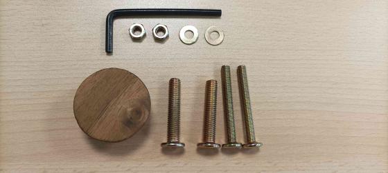 1,0 CF Di ZZ-KIT MONTAGGIO X TAVOLO LEGNO RETTANGOLARE PIEGH