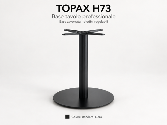 Base tavolo professionale Topax zavorrata H73 cm diametro 50 cm per tavoli bar ristoranti e contract