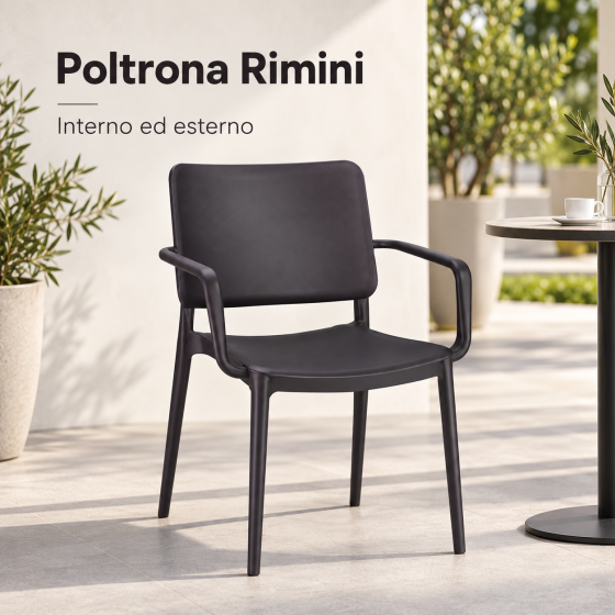 Poltrona Rimini in polipropilene per interno esterno bar e ristorazione