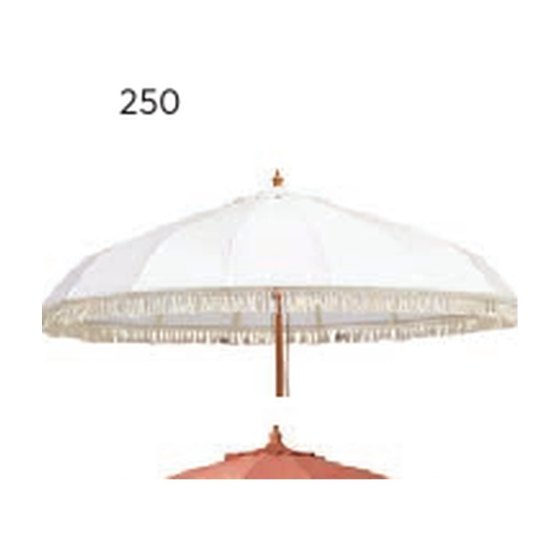 Ombrellone Formentera a cupola Ø2,5 m bianco
