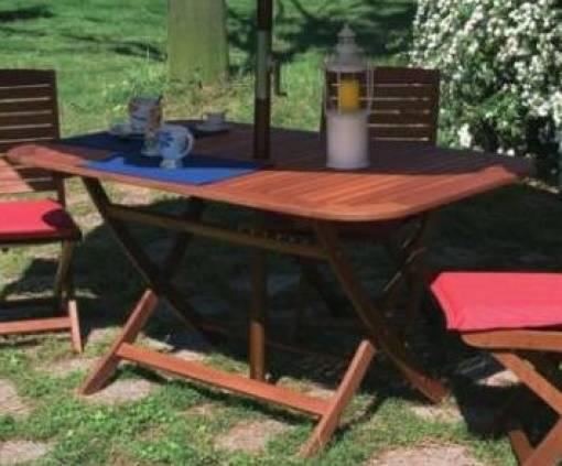 TAVOLO PIEGHEVOLE IN LEGNO CM 120 X 70 X 74 H TRATTATO DA GIARDINO TERRAZZO