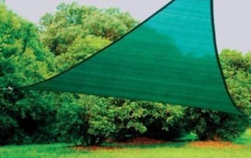 TELO VELA OMBRA OMBREGGIANTE TRIANGOLARE TRIANGOLO MT 3X3X3 COPERTURA VERDE