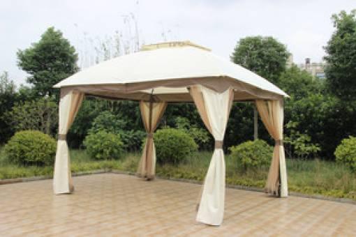 GAZEBO IN ACCIAIO CM 300X360 CON TELI TENDE LATELATI GIARDINO TERRAZZO