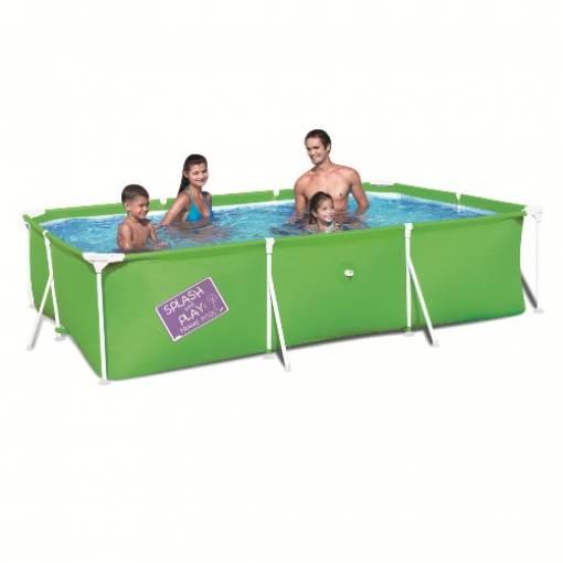 PISCINA PISCINE RETTANGOLARE CM 300 X 200 X 66 FUORITERRA BESTWAY TELO VERDE