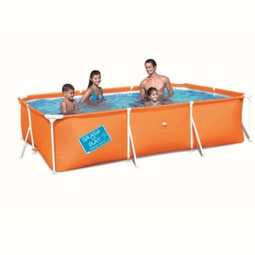 PISCINA PISCINE RETTANGOLARE CM 300 X 200 X 66 FUORITERRA BESTWAY TELO ARANCIONE