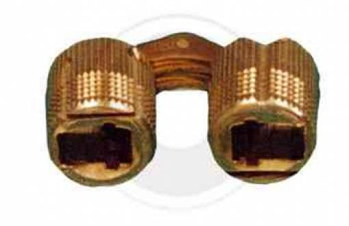 24,0 PZ Di CERNIERA CILINDRICA INVISIBILE OTTONE D 14 MM**