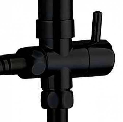 1,0 PZ Di DEVIATORE COLONNA DOCCIA LX-4001 NERO OP GROENL