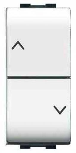 1,0 PZ Di LIFE ART.4022WH DOPPIO PULSANTE X TAPP.BIANCO