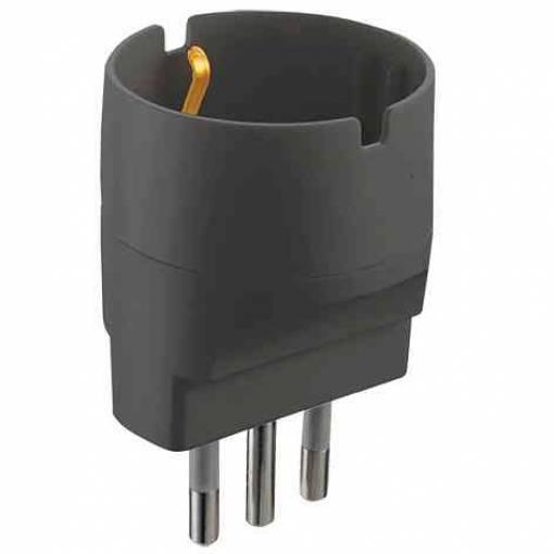 25,0 PZ Di ADATTATORE SCHUKO 16A NERO FIG.9