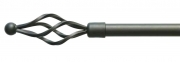 4,0 PZ Di BASTONE ACCIAIO A STRAPPO D 19 NERO 170-300 PIGNA
