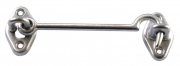 6,0 BL Di BL GANCIO FERMAFINESTRA OTTONE CROMO SAT  80 MM