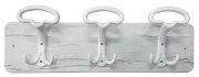2,0 PZ Di APPENDIABITI LADY 3 POSTI 500X160 MM SHABBY CHIC