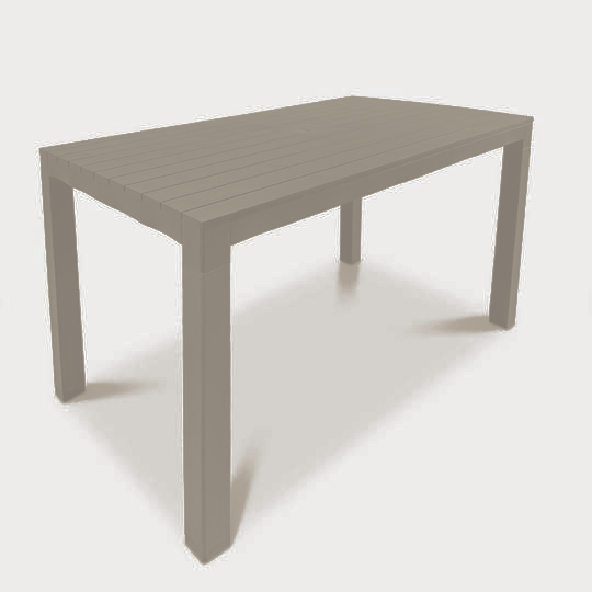Tavolo professionale Nabucco 140x80 cm effetto doghe per interno esterno e ristorazione
