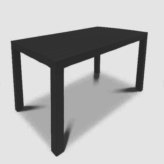 Tavolo professionale Nabucco 140x80 cm effetto doghe per interno esterno e ristorazione