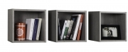 1 PZ Di *KIT 3 CUBI CM 35X28X35H GRIGIO CEMENTO