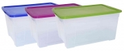 6,0 PZ Di CONTENITORE SPACE BOX C/COPERCHIO 56X39,5XH29CM