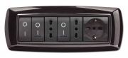 1,0 PZ Di PLACCA LIFE MOD. LIVING PLAST. NERO 7P