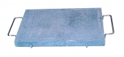 1,0 PZ Di PIETRA OLLARE CON TELAIO CROMATO 25X35X2,5 CM