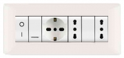 1,0 PZ Di PLACCA LIFE Q MOD.LIVING PLAS.BIANCO       7P