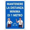 1,0 PZ Di ETIC.ADES.30X20 MANTENERE DIST. MINIM. DI 1MT