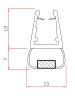 10,0 PZ Di GUARNIZIONE PER BOX DOCCIA 2 M MOD.411