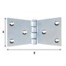24,0 PZ Di CERNIERA CODA DI RONDINE 4 FORI 110X55 MM