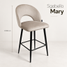 Sgabello professionale Mary in velluto H108 cm per bar ristoranti e contract